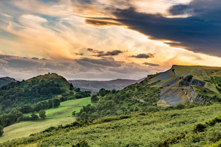 View of the mountains over Llangollen
