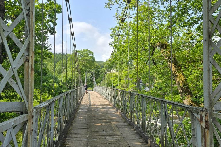 View looking along Llanstephan Bridge View looking along Llanstephan Bridge