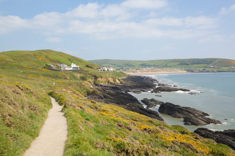Looking along the Coast path towards Croyde from Woolacombe 